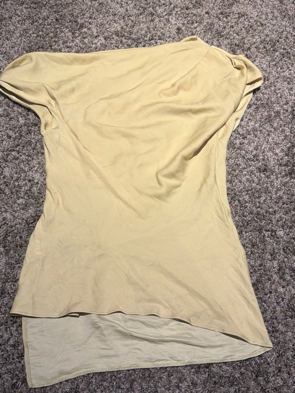 Zara Pale Yellow Draped Camisole with Side Knot - Picture 6 of 6